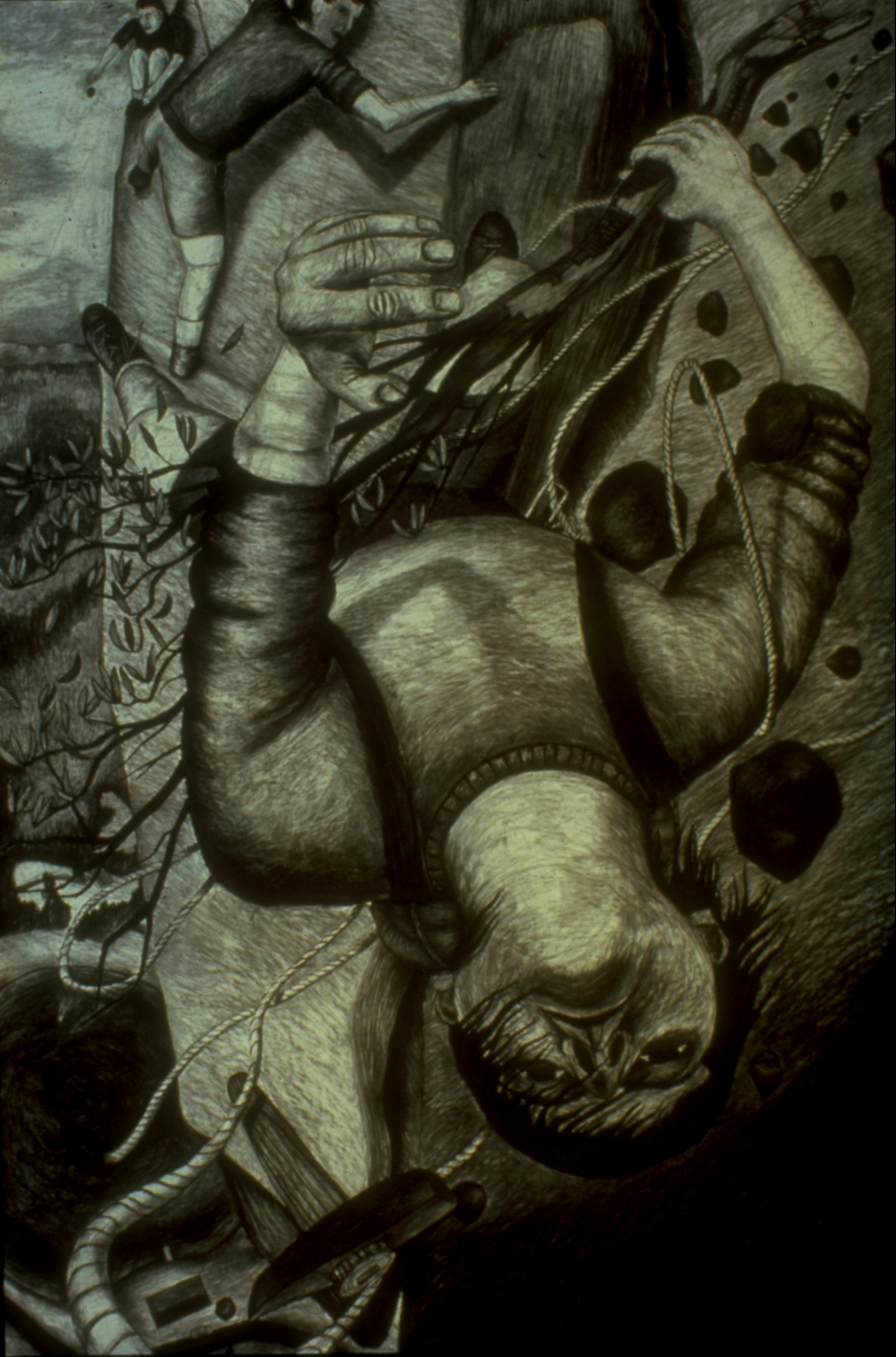 How Long Did It Take, charcoal on paper