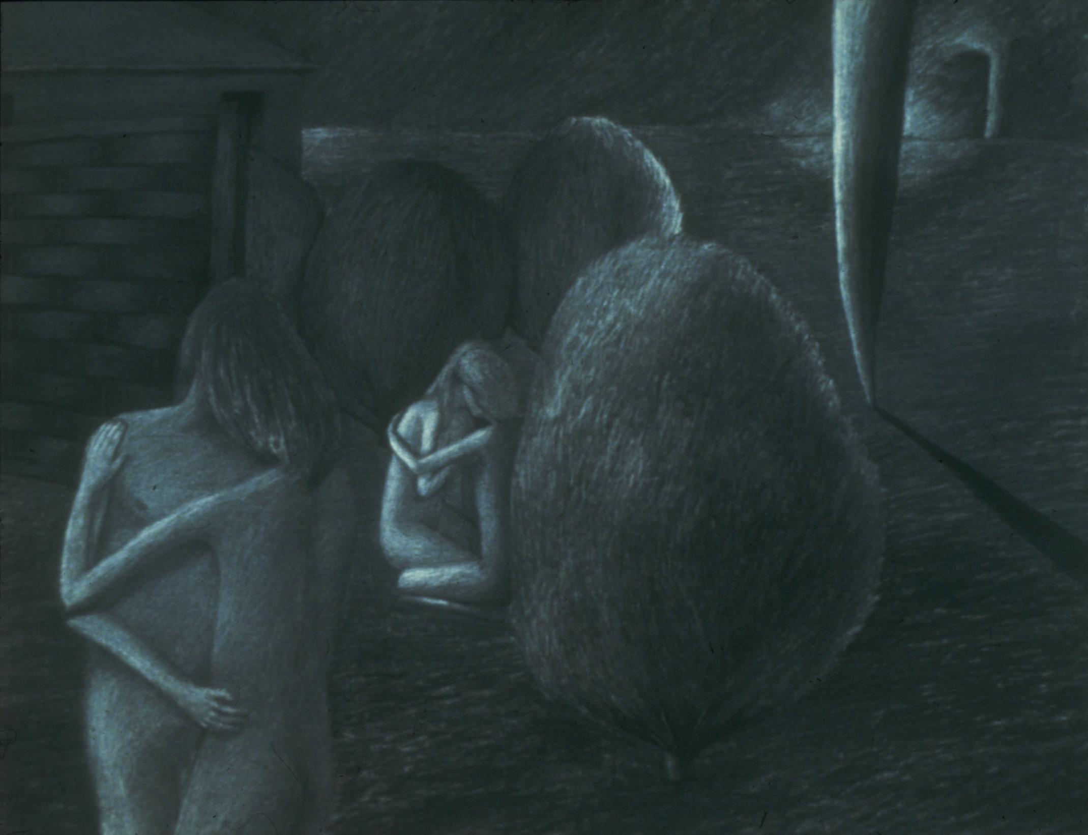 double debit, charcoal on paper, 1983
