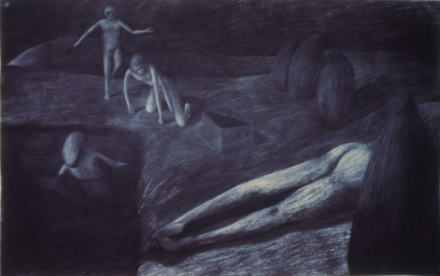 box, charcoal on paper, 1983