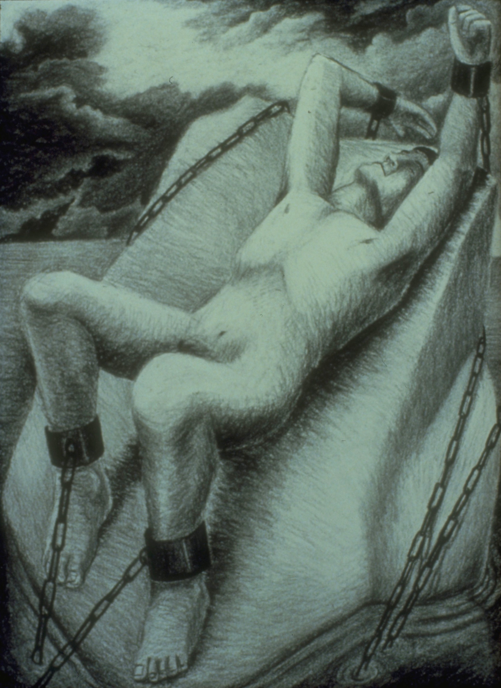fate of prometheus - charcoal on paper, 1988