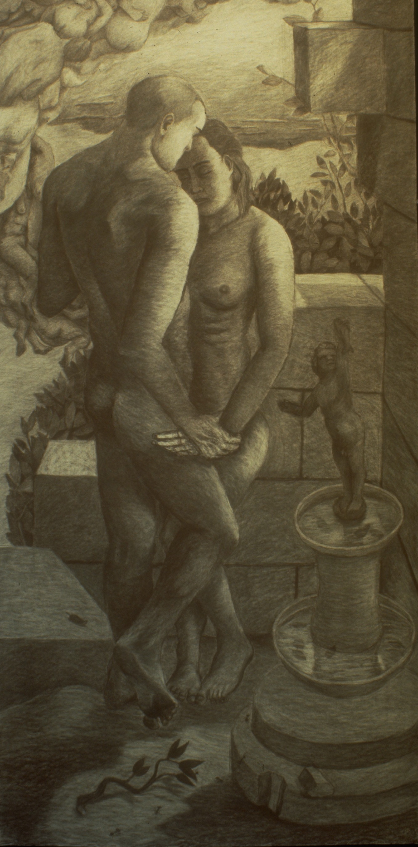 immortality charcoal, conte on paper, 1989
