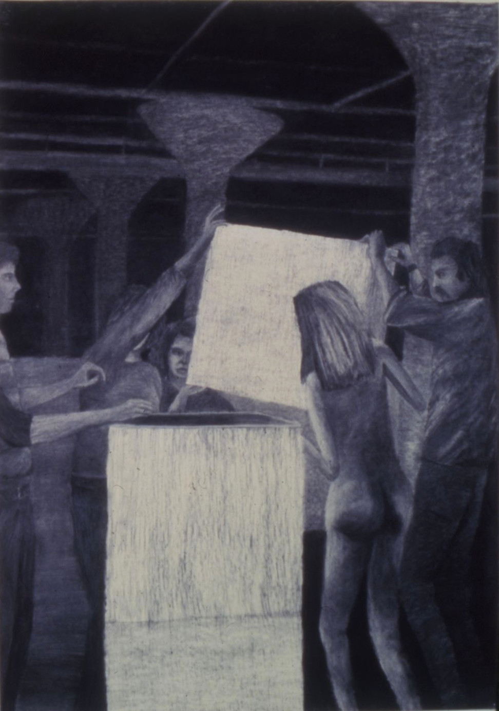 minimalism, charcoal on paper, 1983