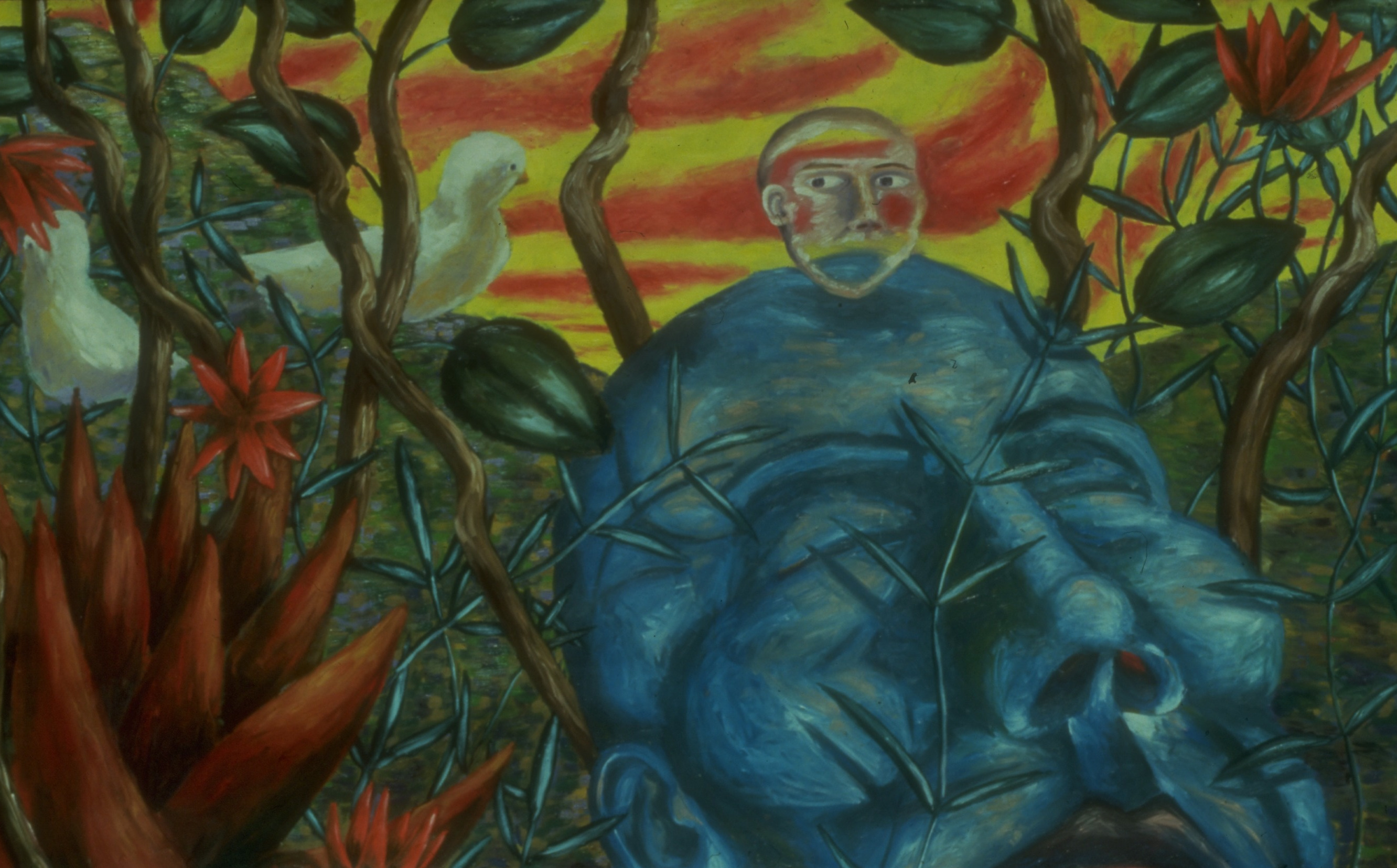 the sleeping man, oil on paper, 1986
