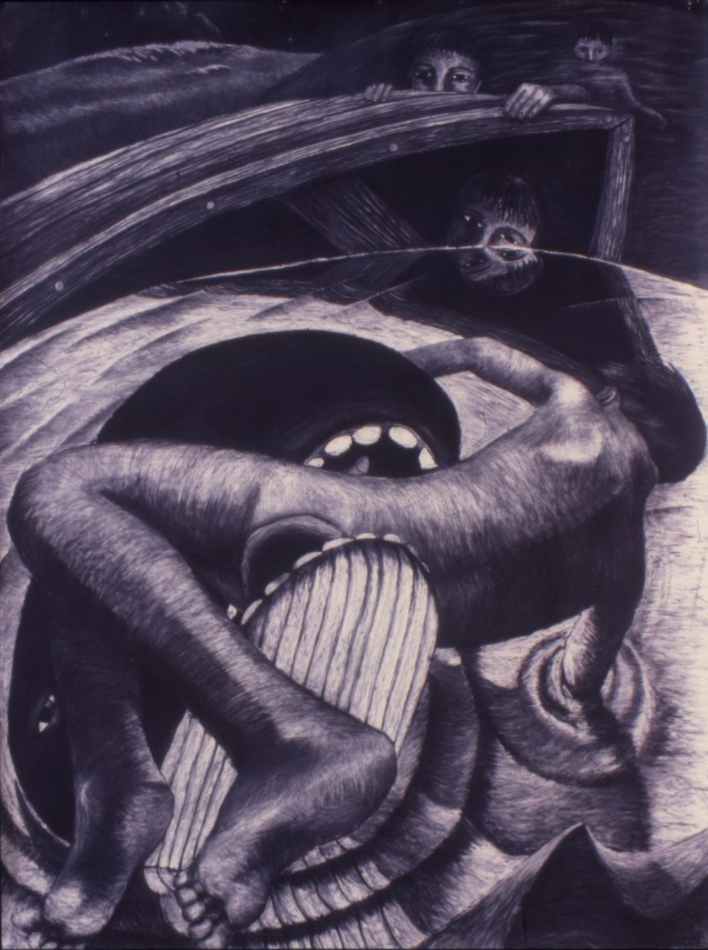 waves, charcoal on paper, 1987