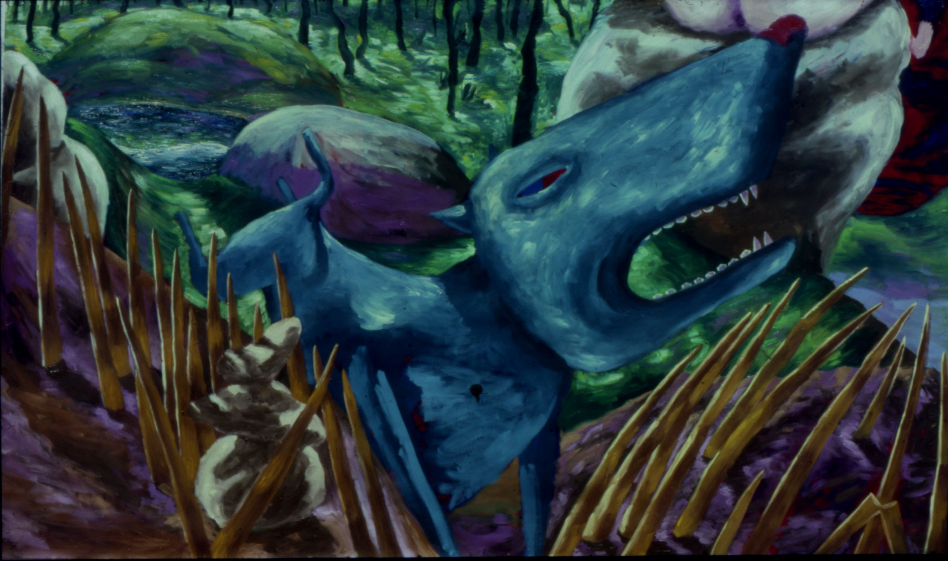 woof, oil on paper, 1986