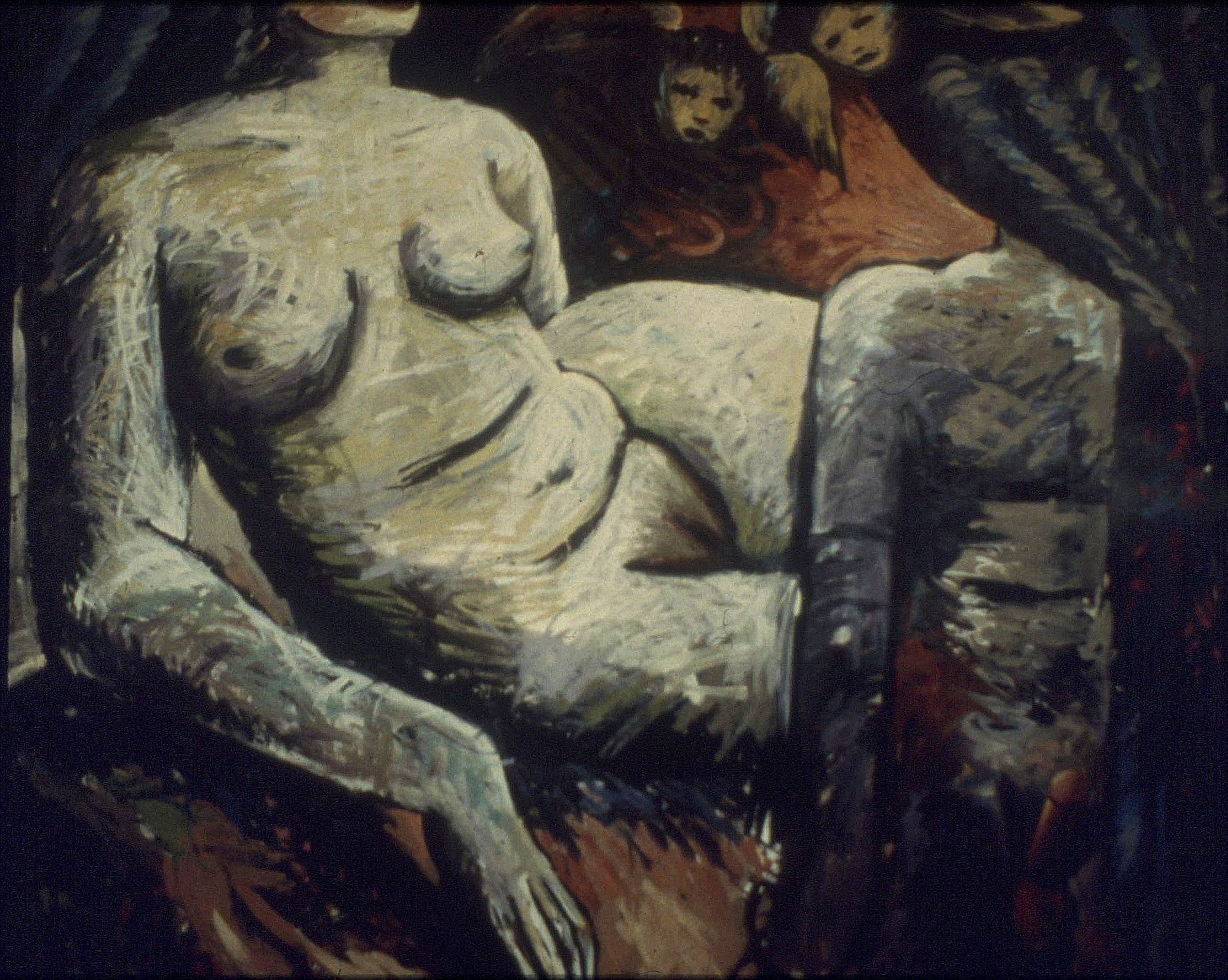 domestic, oil on paper, 1998
