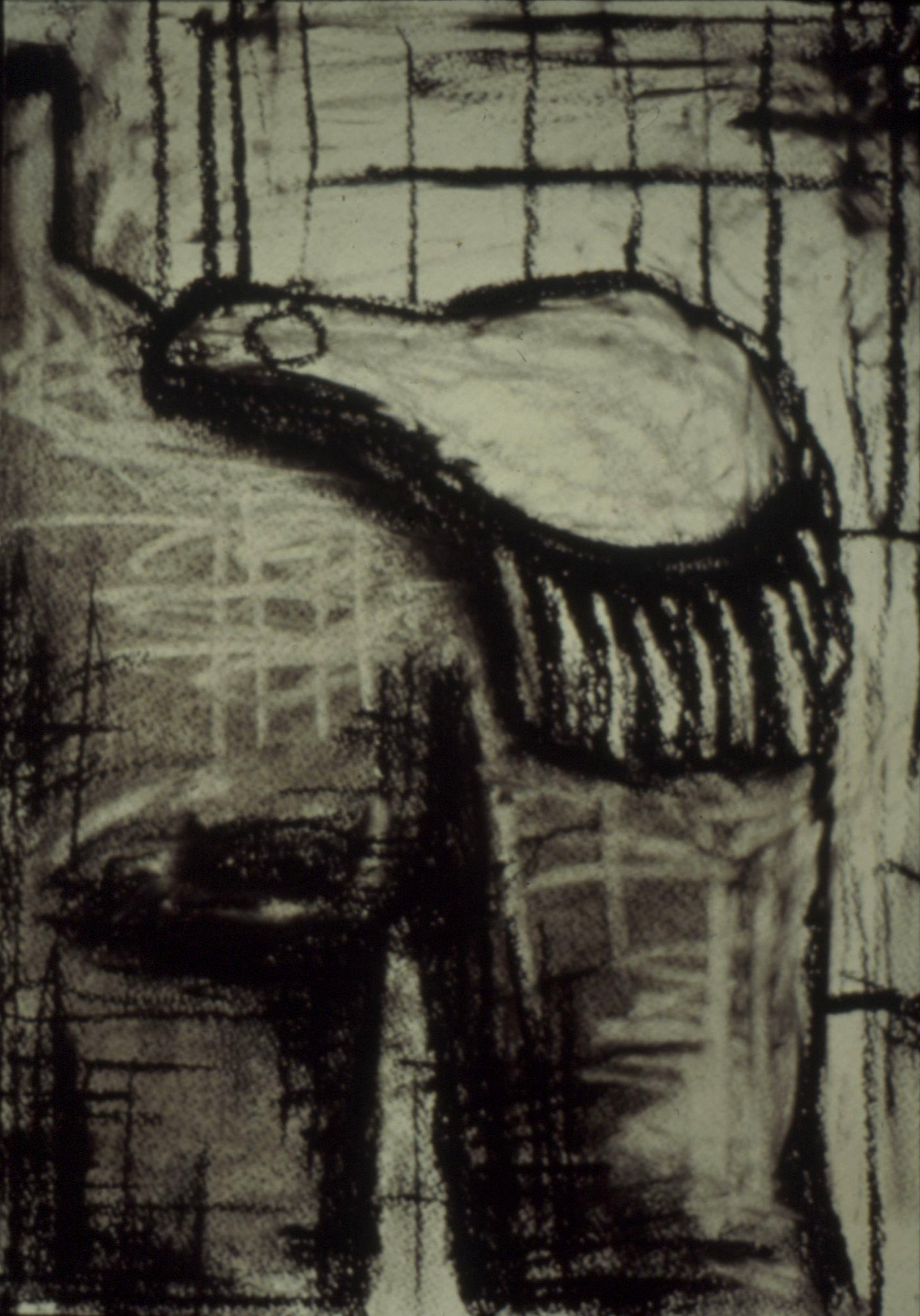 epaulet, charcoal on paper, 1999