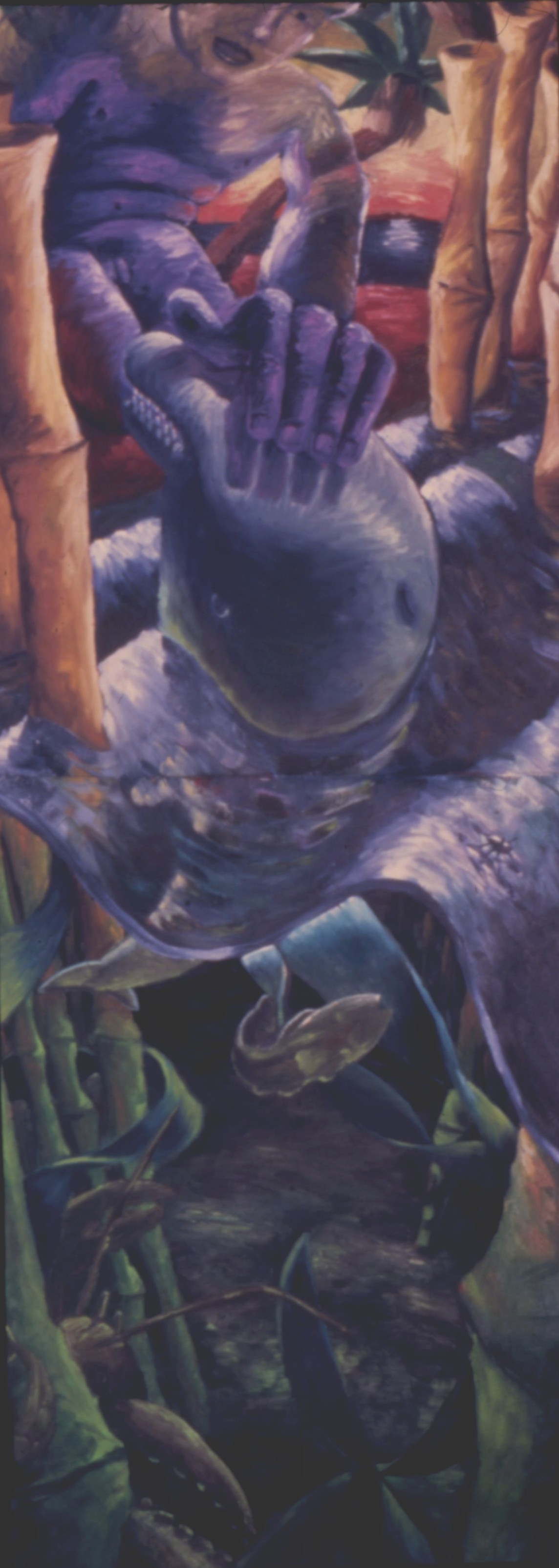 the boy who touched, oil on paper, 1986